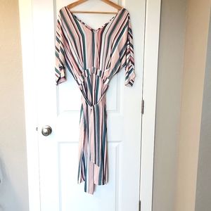 Roxy striped pastel dress. Size small